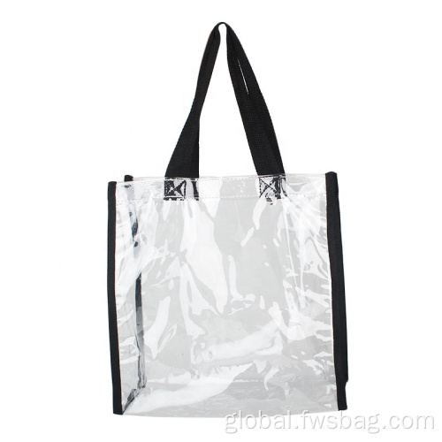 Black Tote Bag Approved Square Shopping PVC Tote Bag Factory